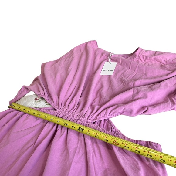 HEYSON Summer Field Full Size Cutout T-Shirt Dress in Carnation Pink 2XL - Picture 14 of 15